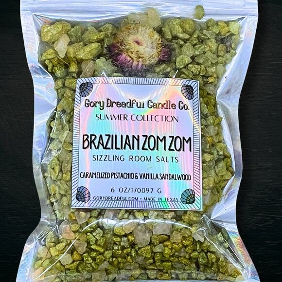 Brazilian Zom Zom Sizzling Room Salt: Caramel Pistachio Vanilla Sandalwood Scent - Picture 6 of 11